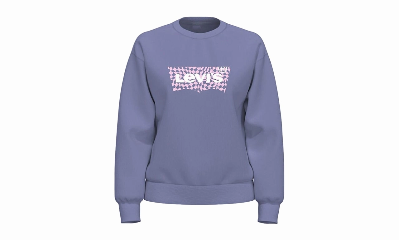 College Sweatshirts Vintage Levi's Women's Long Sleeve Graphic Standard Crew Sweatshirt