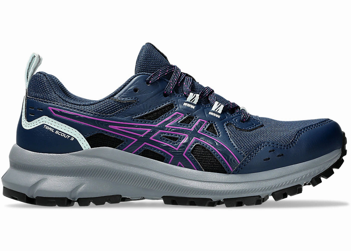 Cushioned Trail Running Shoe ASICS Trail Scout 3 Night Sky Bold Magenta (Women's)