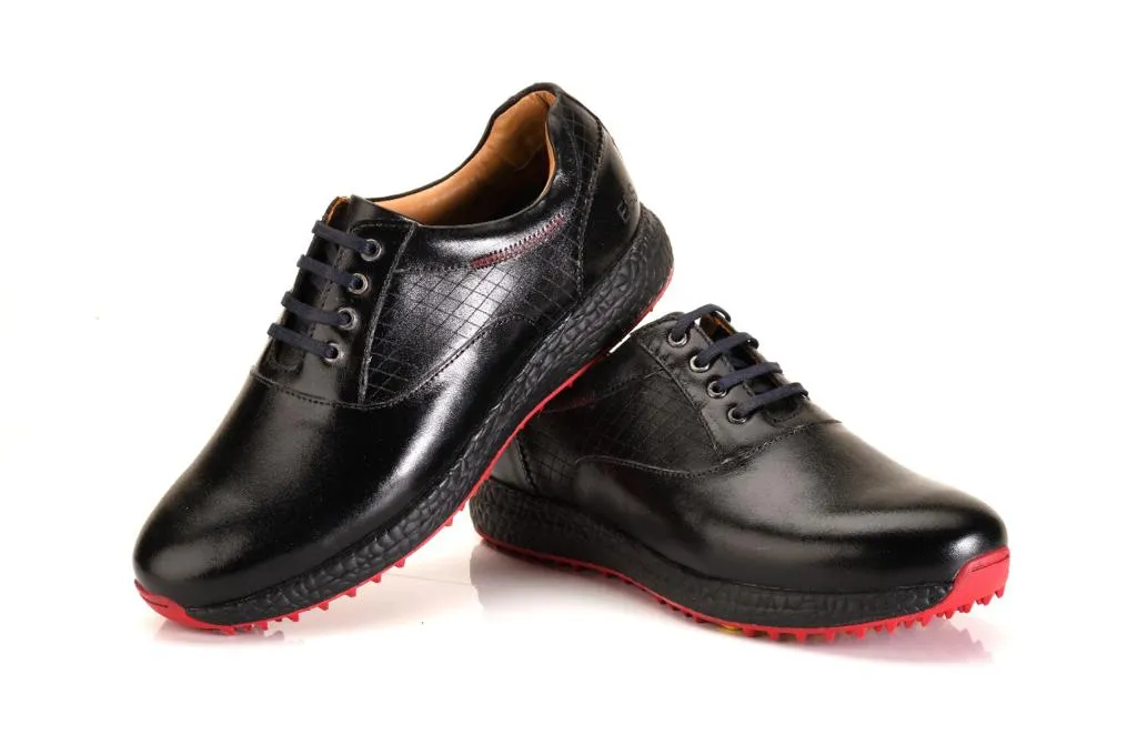 Most Comfortable Waterproof Shoes Austin Full Black-Golf Shoes