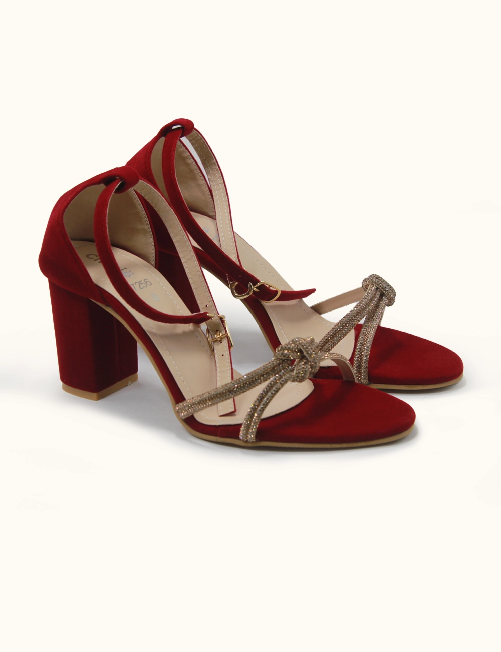 Cute Comfortable Sandals Red | Fancy Heel Sandal for Women