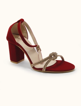 Burberry Sandals Red | Fancy Heel Sandal for Women