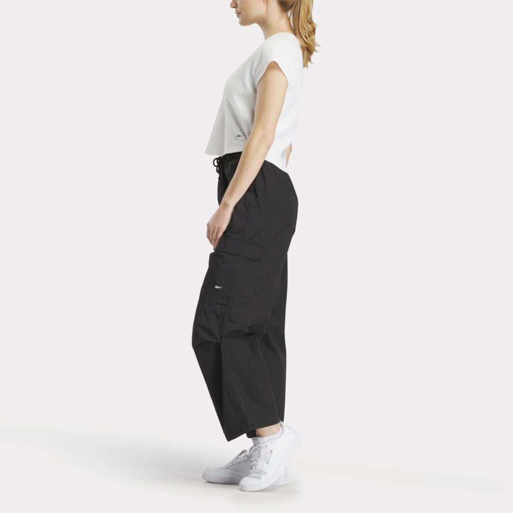 Bdg Cargo Pants Reebok Apparel Women Studio Style Cargo Pants BLACK