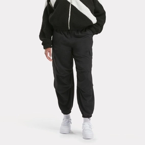 Reebok Apparel Women Wardrobe Essentials Cargo Pants BLACK Wool Cargo Pants