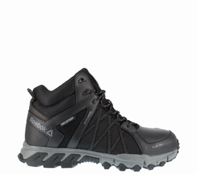 Groundbreaker Wide Square Toe Steel Toe Work Boot Reebok Work Men's Trailgrip Waterproof EH Alloy Toe Mid Work Boot