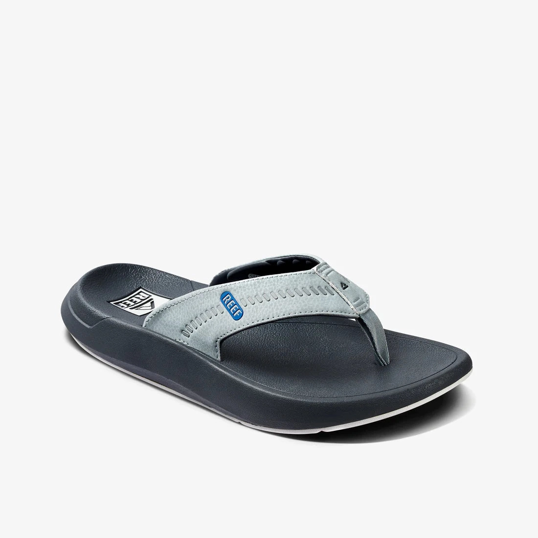Reef Men's Swellsole Cruiser - Grey/Light Grey/Blue Best Flip Flops For Plantar Fasciitis