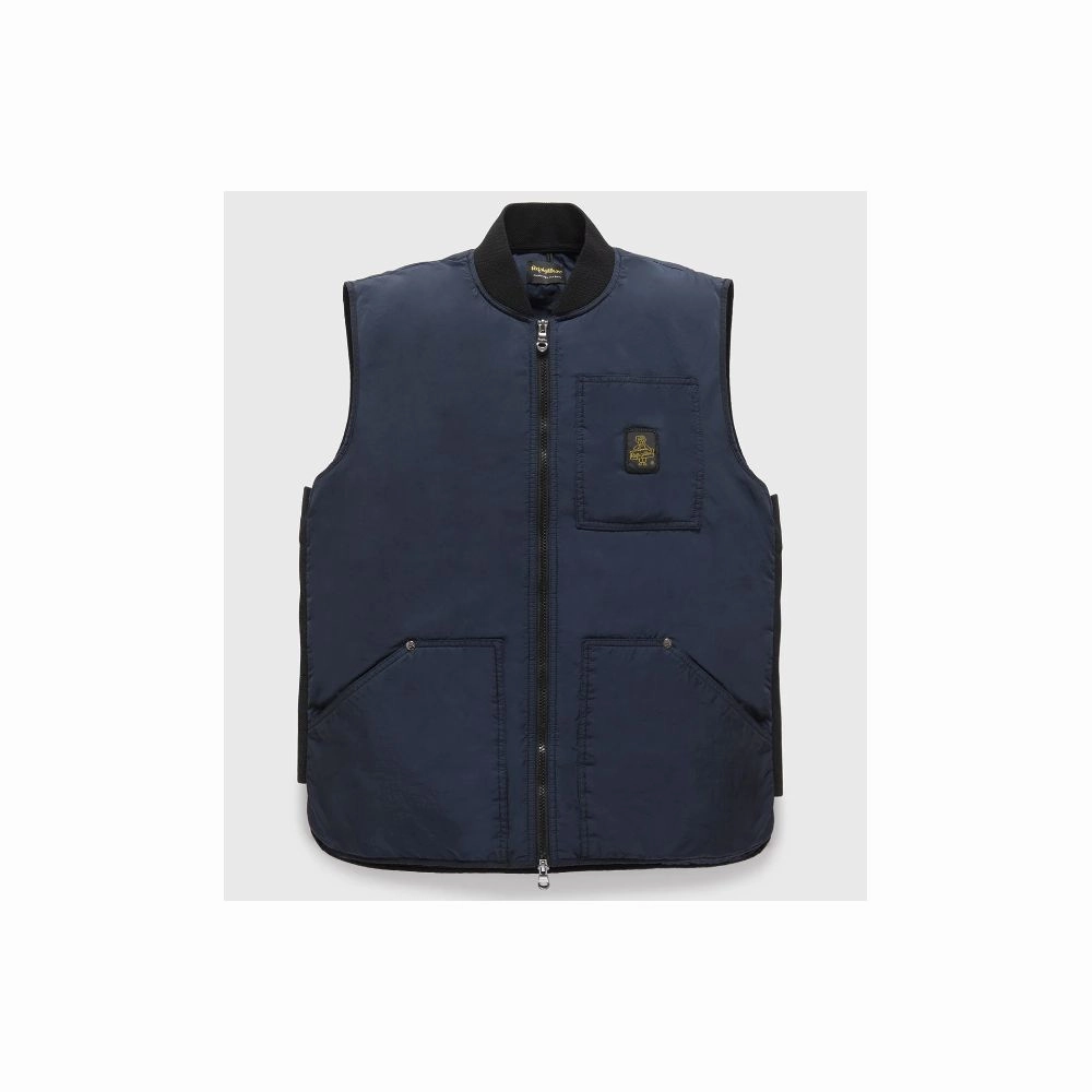 Refrigiwear Blue Polyamide Men Vest Sterling Coats