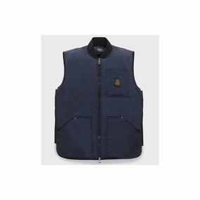 Refrigiwear Blue Polyamide Men Vest Horse Show Coats