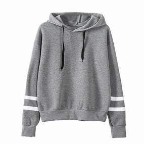 Extra Large Sweatshirts Plus Size Fashion Patchwork Stripe Sweatshirt Womens Long Sleeve Hoodie Jumper Hooded Pullover Tops Blouse White Green Gray