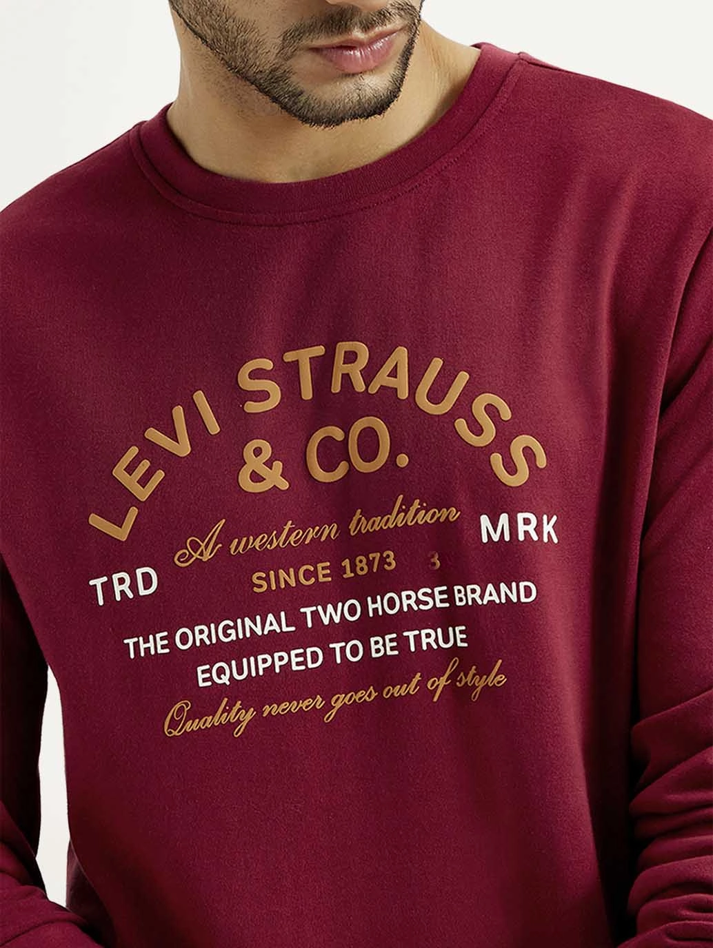 Men's Printed Round Neck Sweatshirt Street Bike Sweatshirts