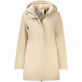 K-WAY Beige Polyester Jackets & Coat Merino Wool Jackets