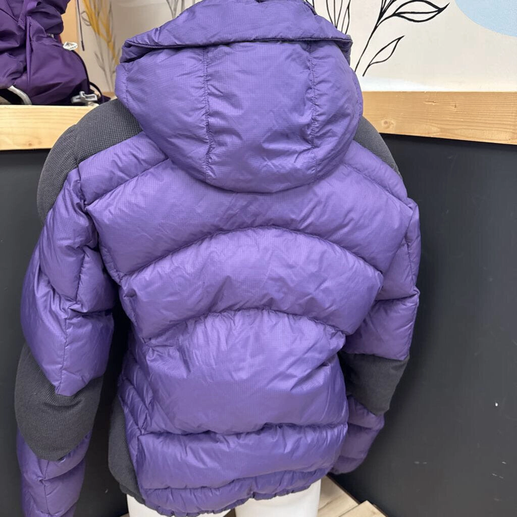 Stone Mountain - Women's Insulated Down Winter Jacket: Purple/Black-women-MD Custom Print Jackets