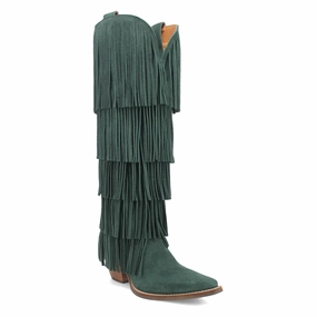 Online Exclusive | Dingo | Wild Child Suede Leather Boot in Green **PREORDER Concrete Rubber Boots