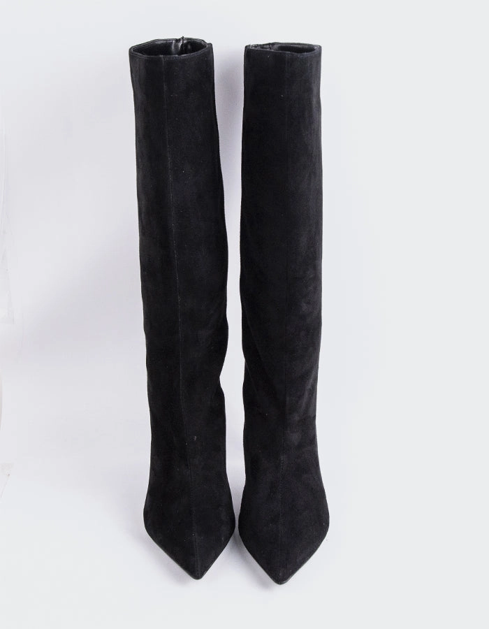 Rhossili Black Suede Childrens Dirt Bike Boots