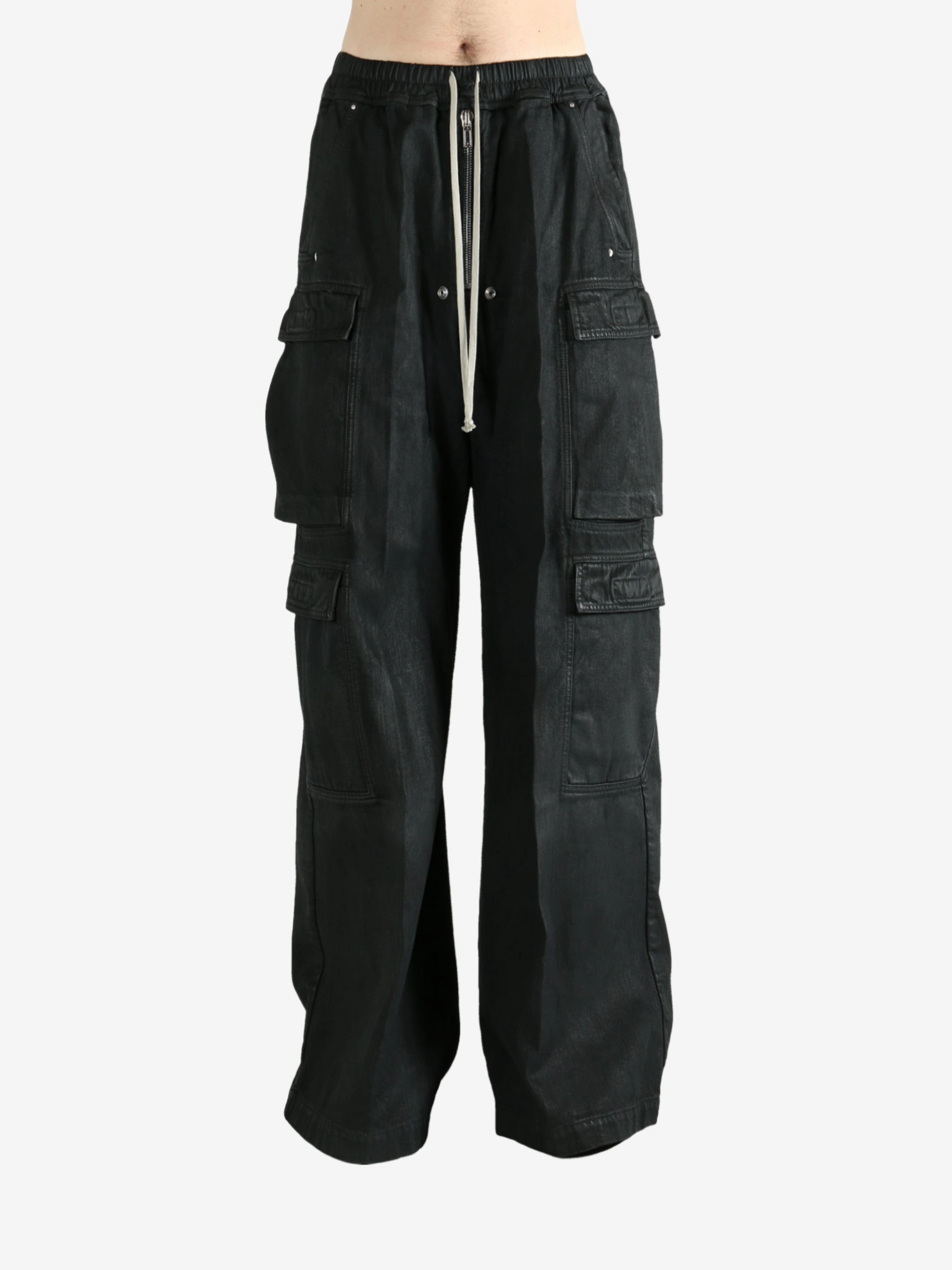 High Rise Straight Leg Cargo Pants RICK OWENS DRKSHDW - Men Double Cargo Jumbo Belas Pants