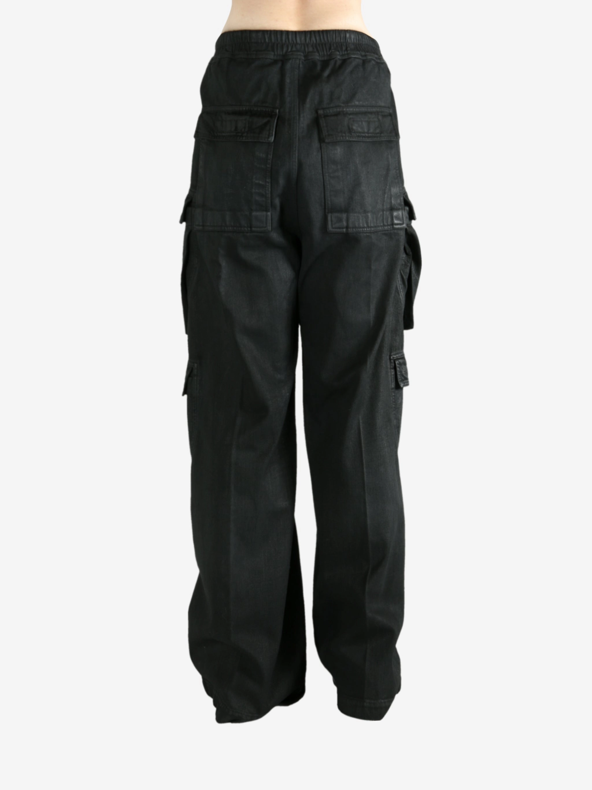 RICK OWENS DRKSHDW - Men Double Cargo Jumbo Belas Pants Kikwear Microsuede Cargo Pants