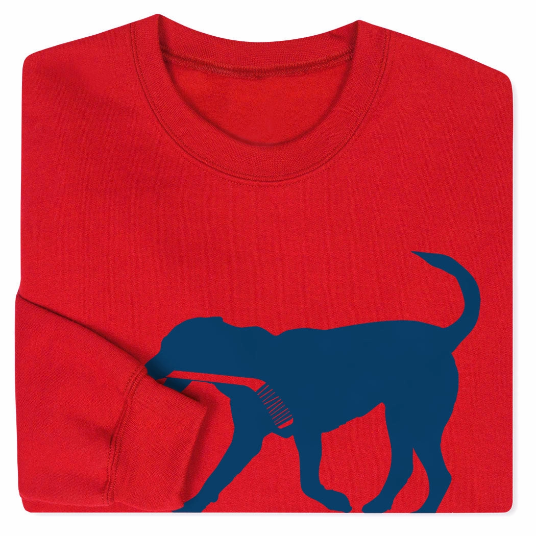 Hockey Crewneck Sweatshirt - Rocky the Hockey Dog Saying Sweatshirts