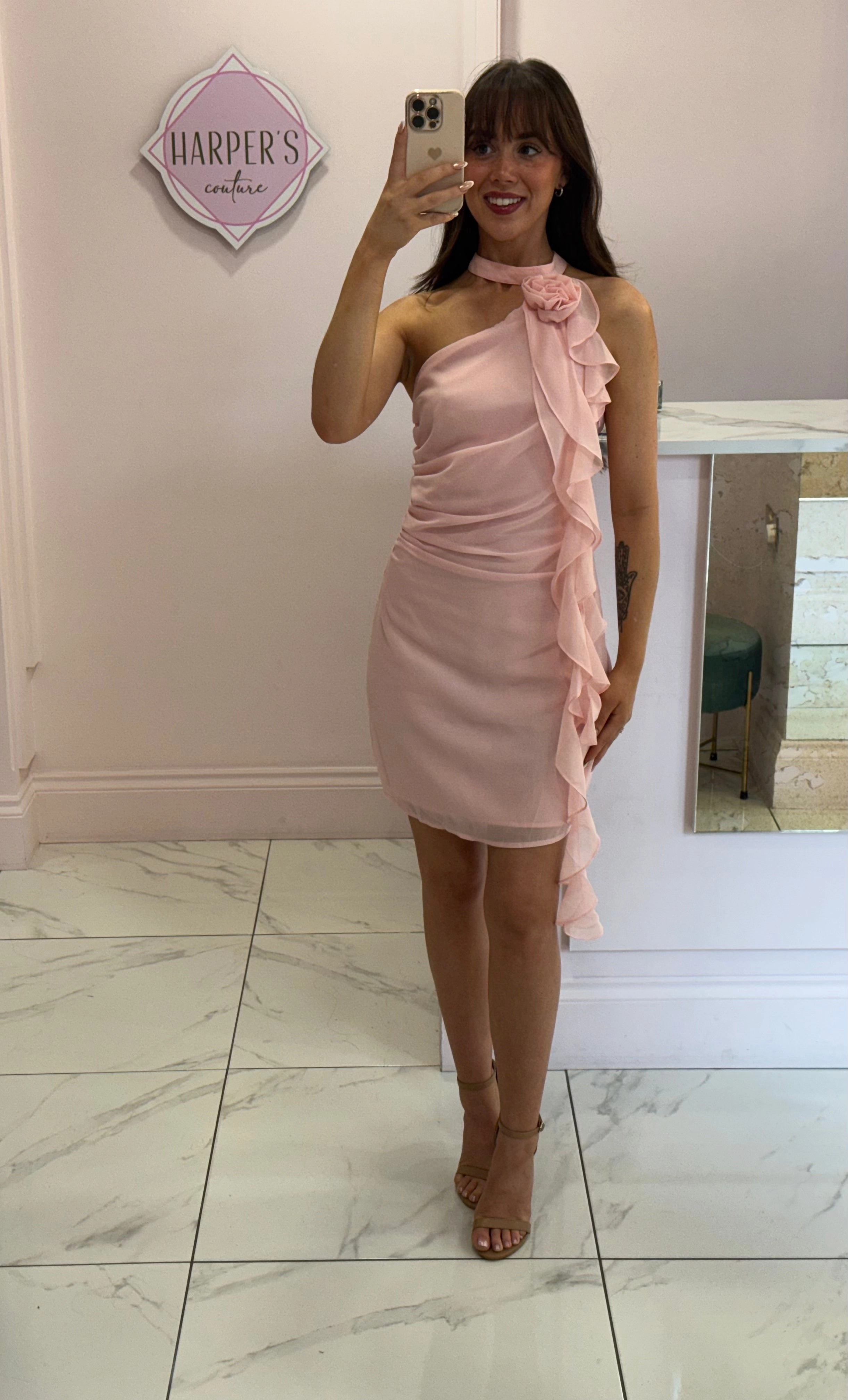 Jessa Maxi Dress Rosie Pink Corsage & Sash Dress