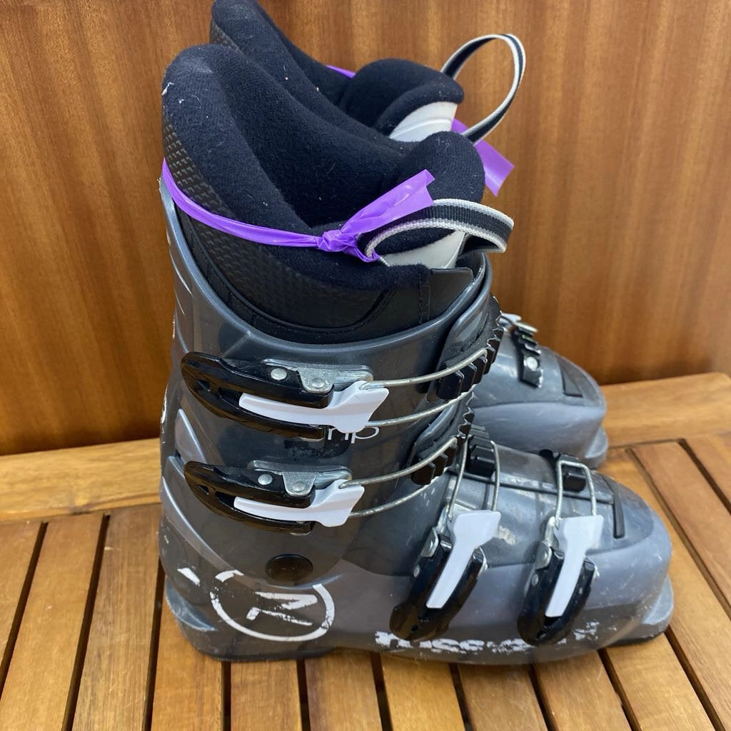 Bebe Snow Boots Rossignol - Comp J Kid's Downhill Ski Boots - MSRP $160: Silver/Black-children-23.5