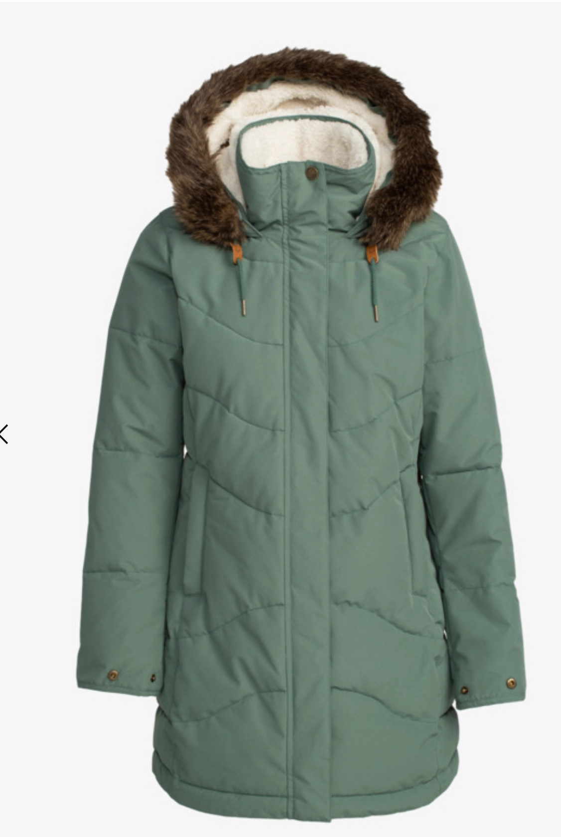 Roxy Ellie - Longline Winter Jacket For Women Corduroy Coats Winter Jacket