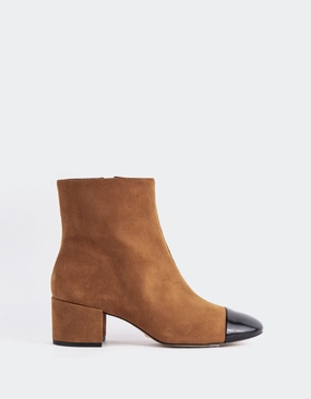 Rozalie Cognac Suede Martens Dress Boots