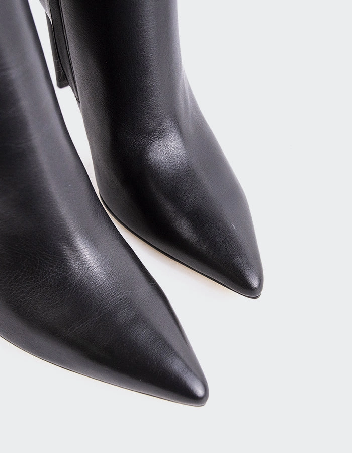 Kyrie Black Leather Tall Hiking Boots