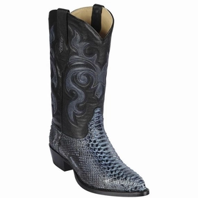 Rustic Blue Snake Skin Cowboy Boots Over The Knee Sock Boots