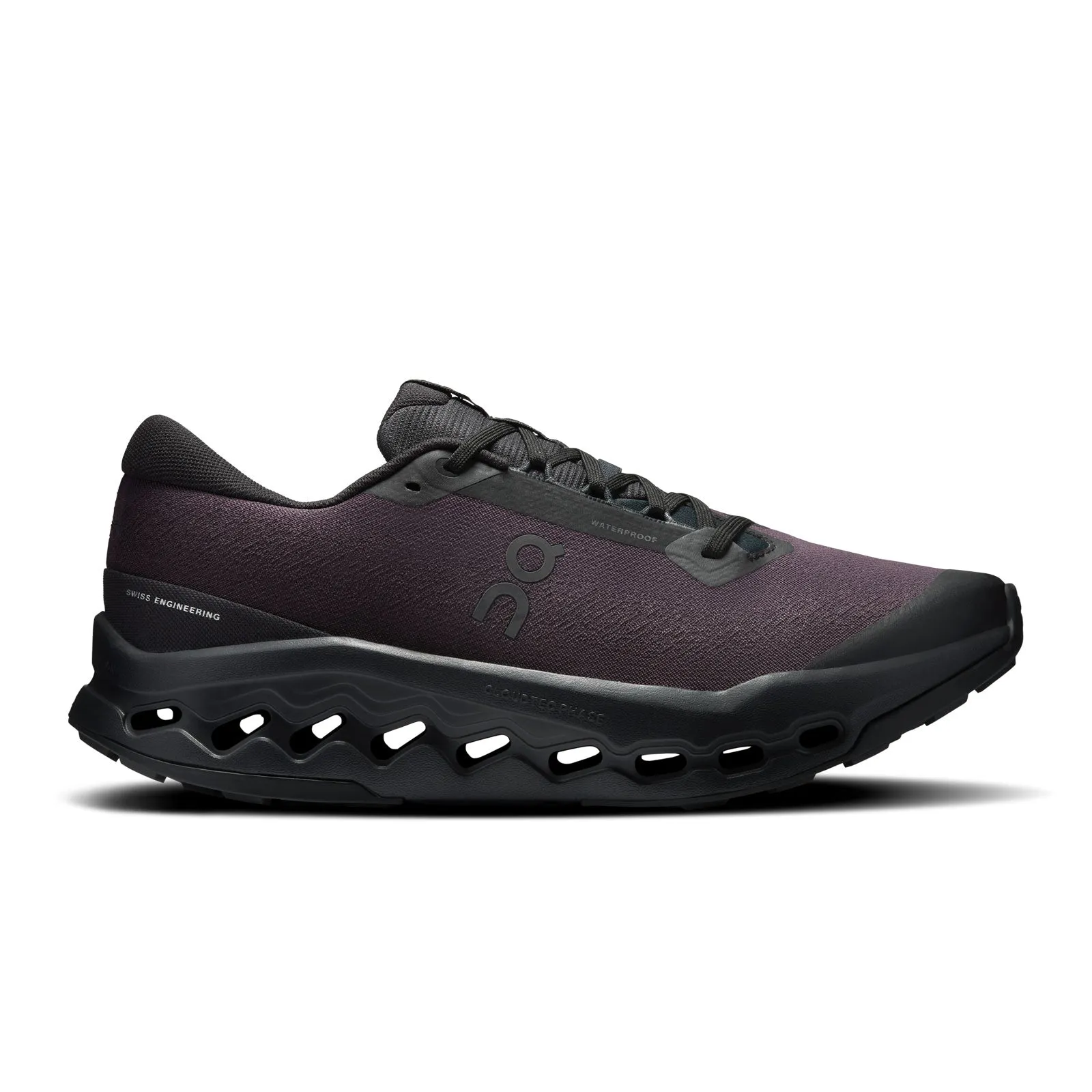 On Running Cloudsurfer Trail 2 Waterproof Running Shoe (Men) - Black/Black Best Running Shoes For Treadmill Running