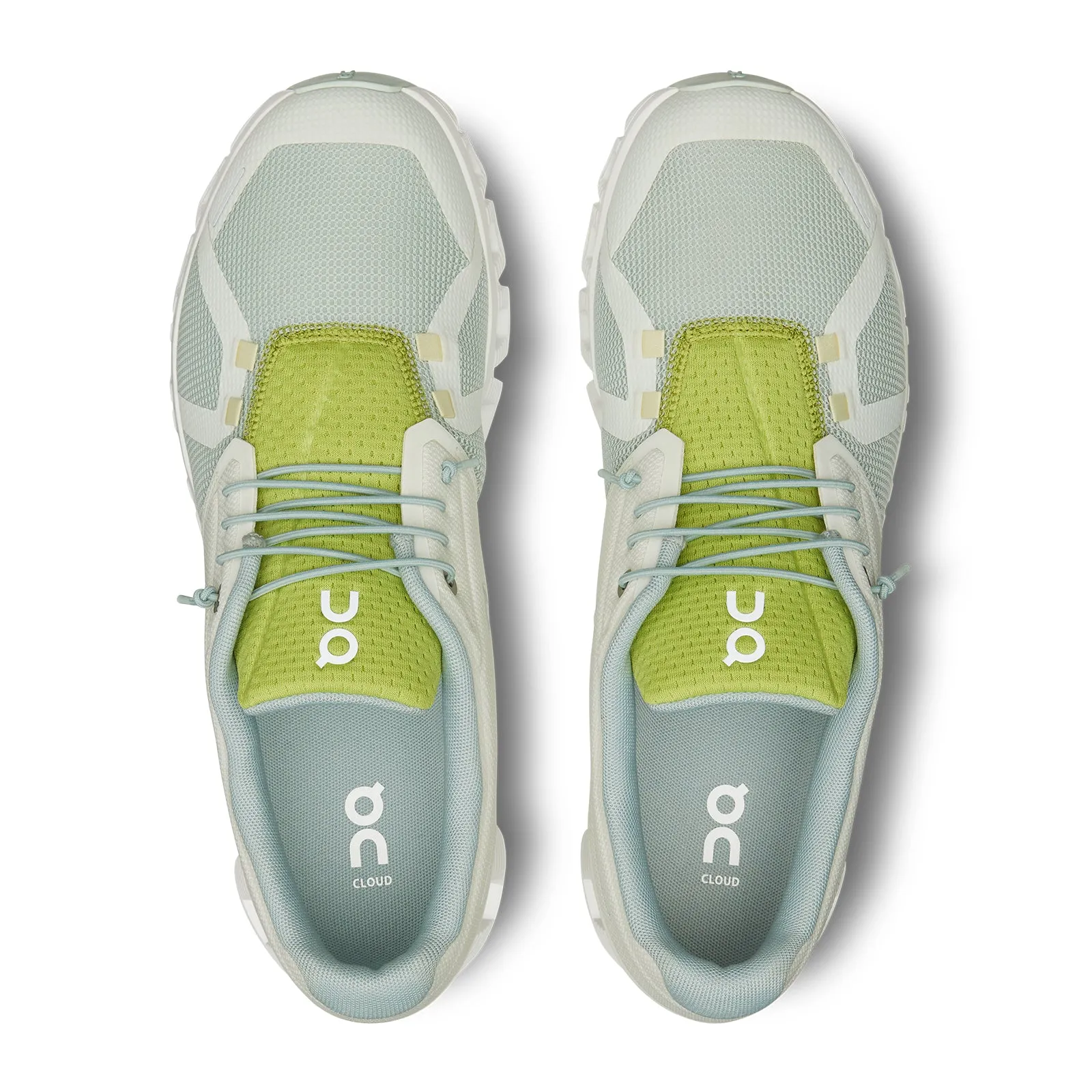 On Running Cloud 5 Push Running Shoe (Men) - Glacier/Zest Sustainable Running Shoes