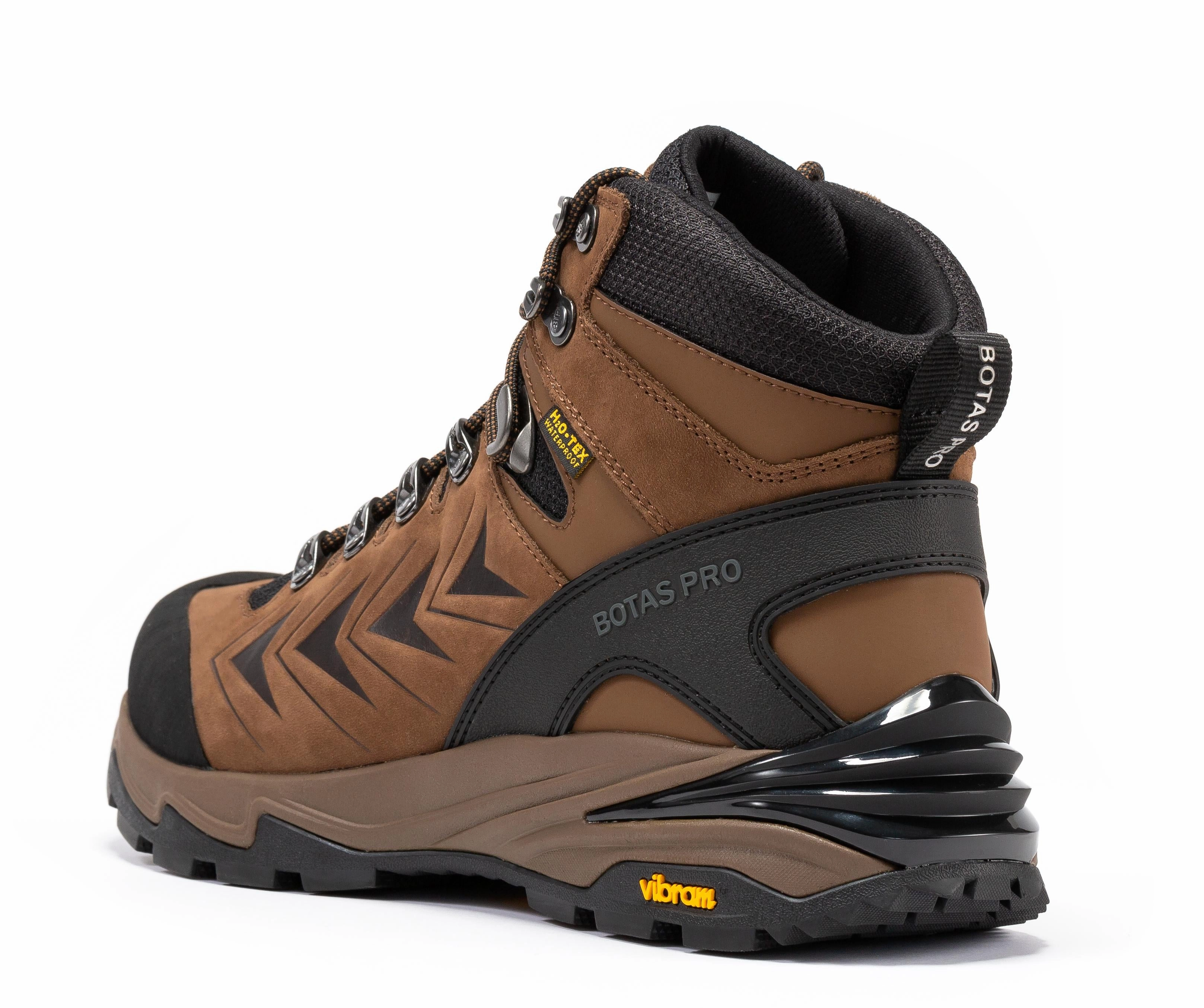 Botas Pro Brown 6 Inch Waterproof Hiking Boots with VIBRAM Traction Lug Outsole  BP22121 Vasque Leather Hiking Boots