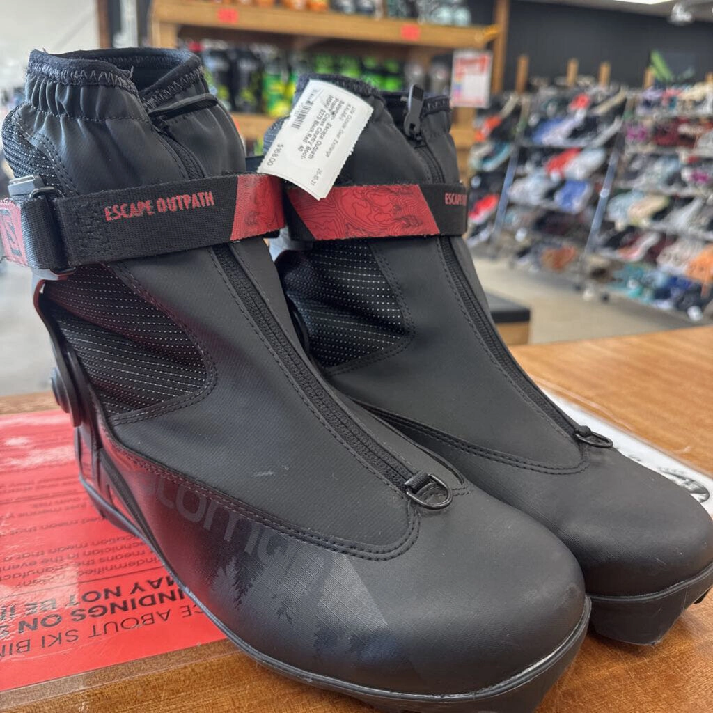 Salomon- Escape Outpath Prolink Cross Country Boot- MSRP $279: Black Red -unisex-40 Neiman Marcus Snow Boots