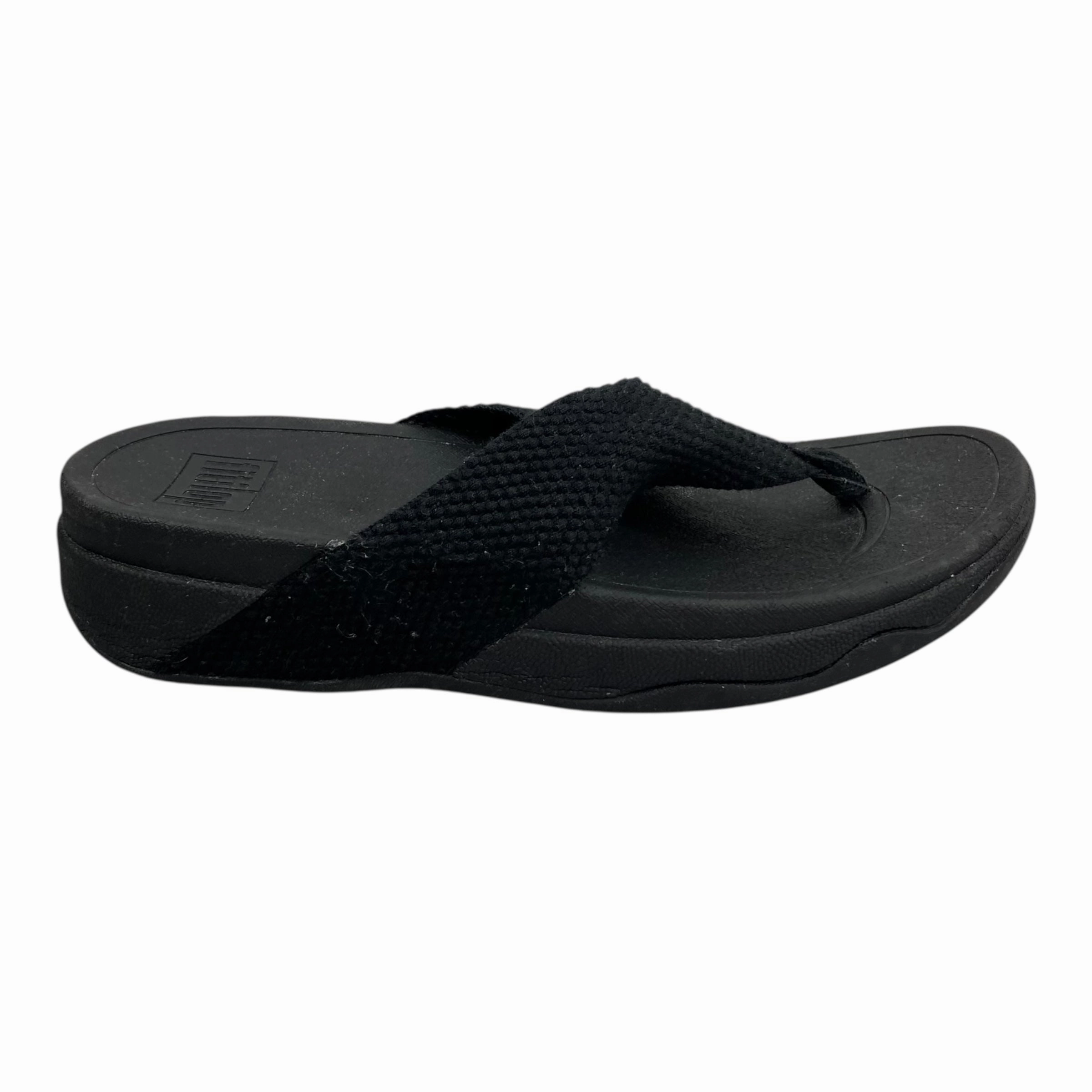 Size 12 Wide Flip Flops Sandals Flip Flops By Fitflop In Black, Size:6
