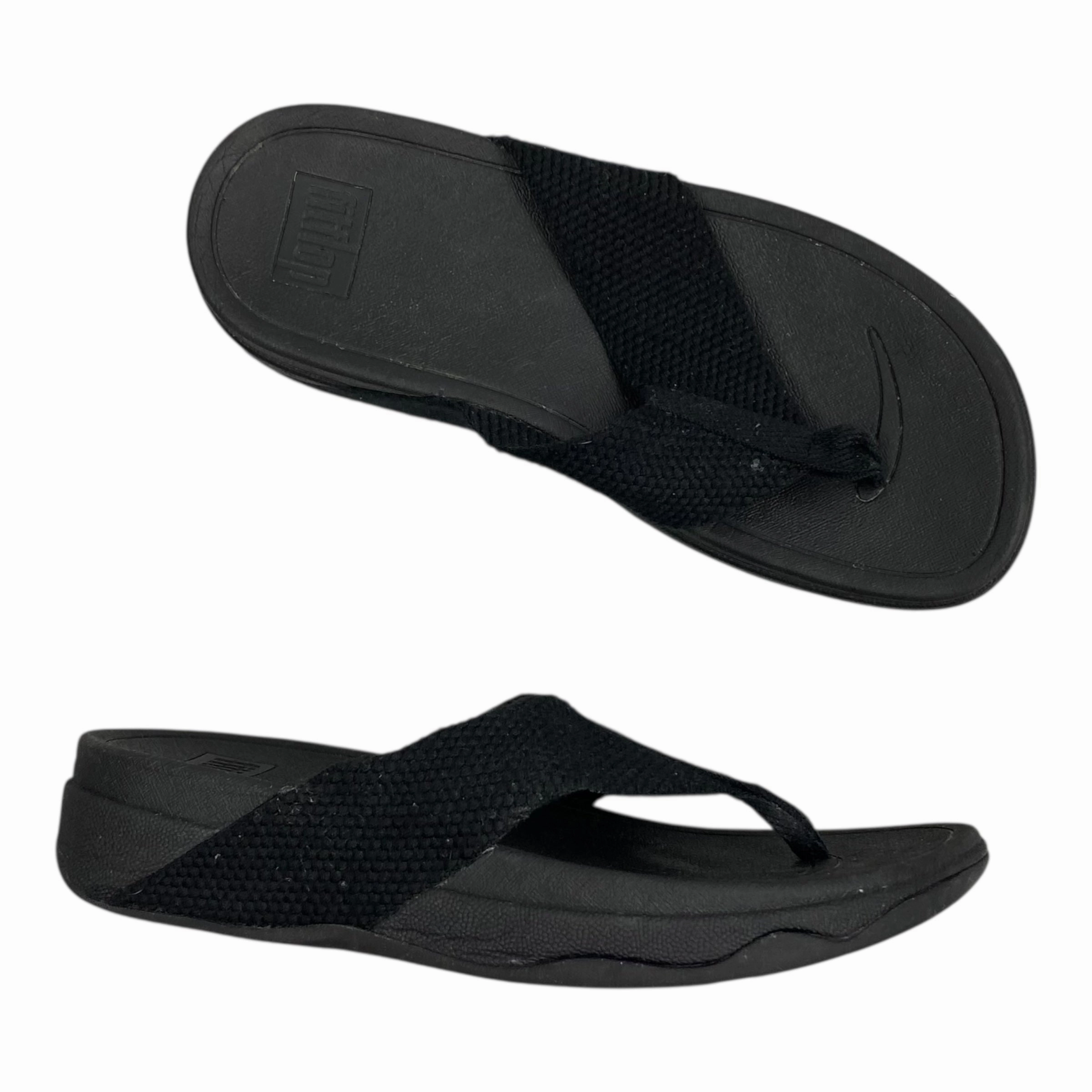 Roxy Beaded Flip Flops Sandals Flip Flops By Fitflop In Black, Size:6