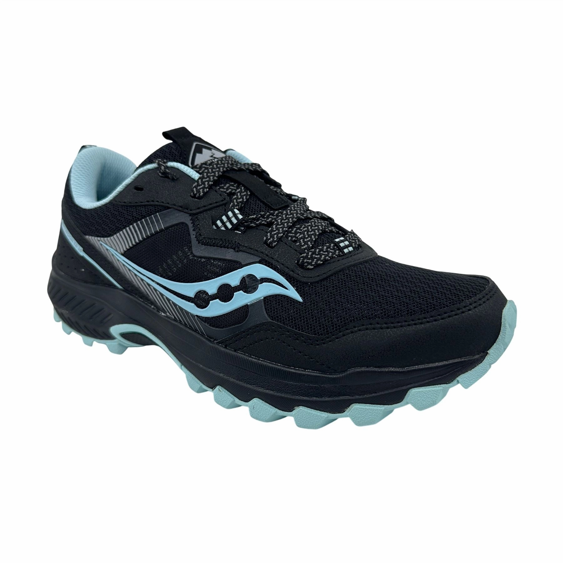 Good Minimalist Running Shoes Saucony Excursion TR16 Black Blue Womens Athletic Sneaker
