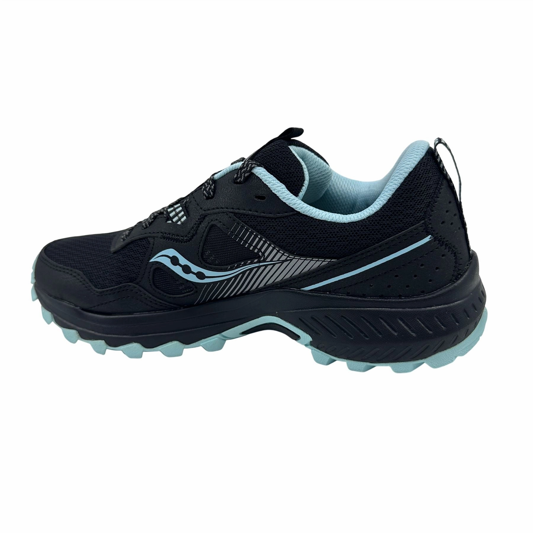 Saucony Excursion TR16 Black Blue Womens Athletic Sneaker Slip On Running Shoe
