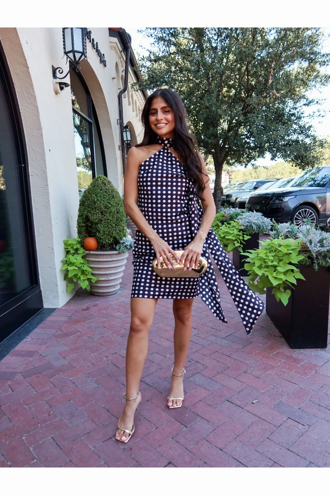 Scarfed Away Mini - Polka Dot Ruffled Tulle Mini Dress