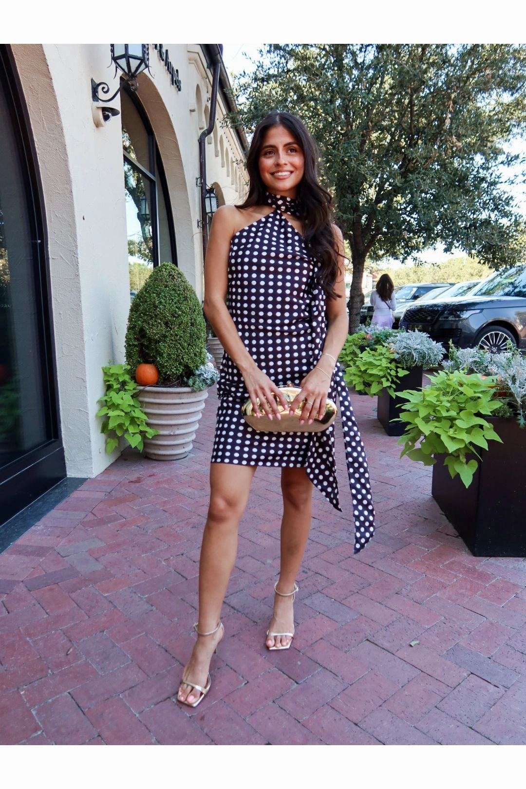 Scarfed Away Mini - Polka Dot Netta Benshabu Mini Dress