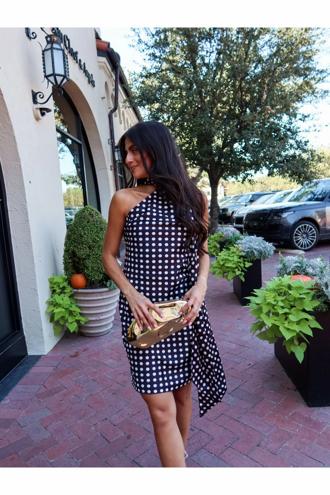 Scarfed Away Mini - Polka Dot Oscar Mini Dress