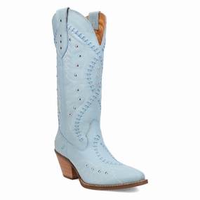 Online Exclusive | Dingo | Pretty 'N Pink Leather Boot in Blue **PREORDER Don Boots