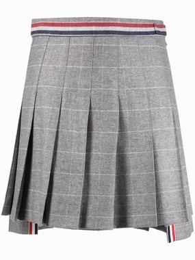 Cute Whisper Wolf Dress check-pattern high-low skirt