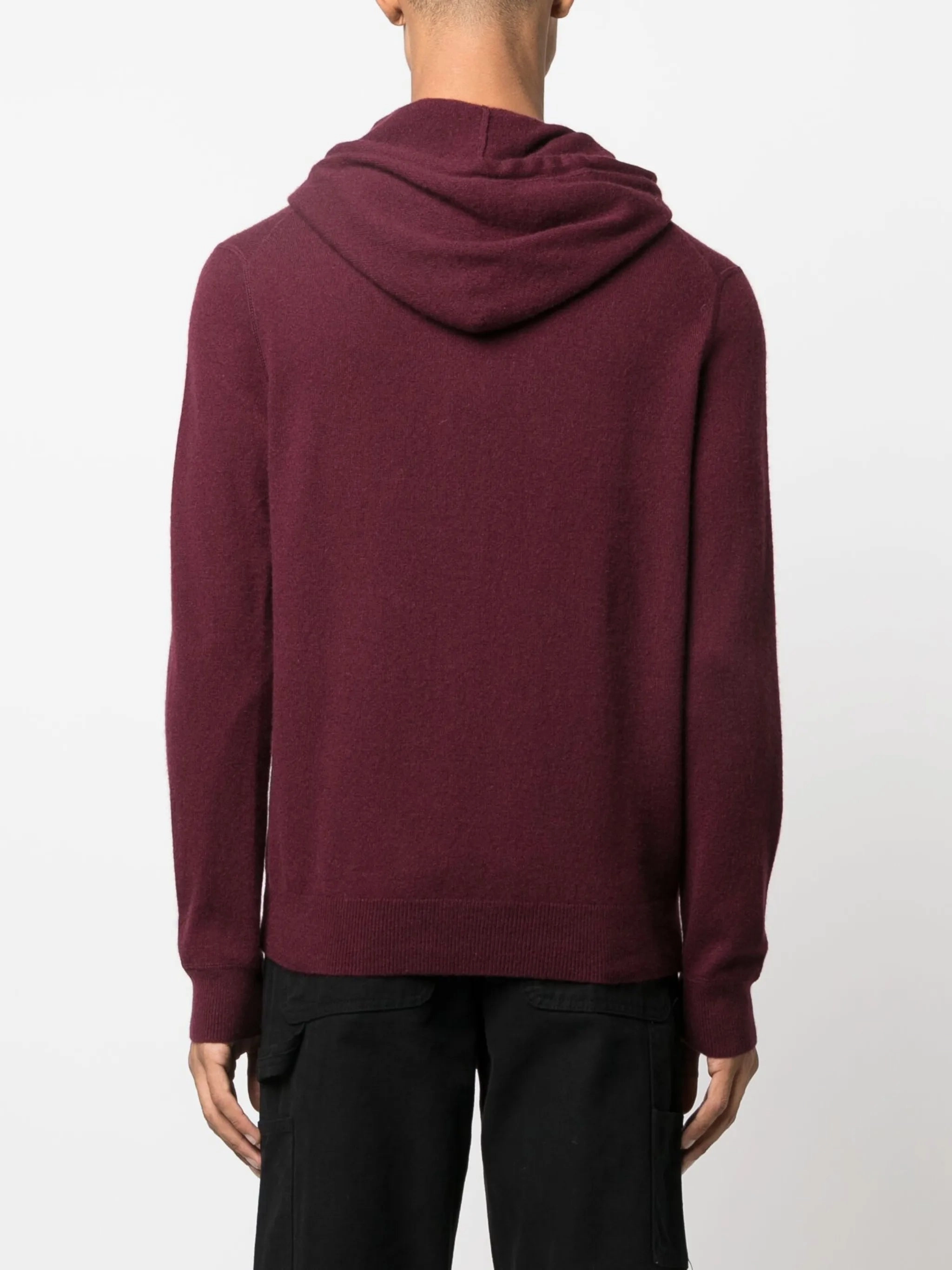 embroidered-logo knitted hoodie Man Knitwear