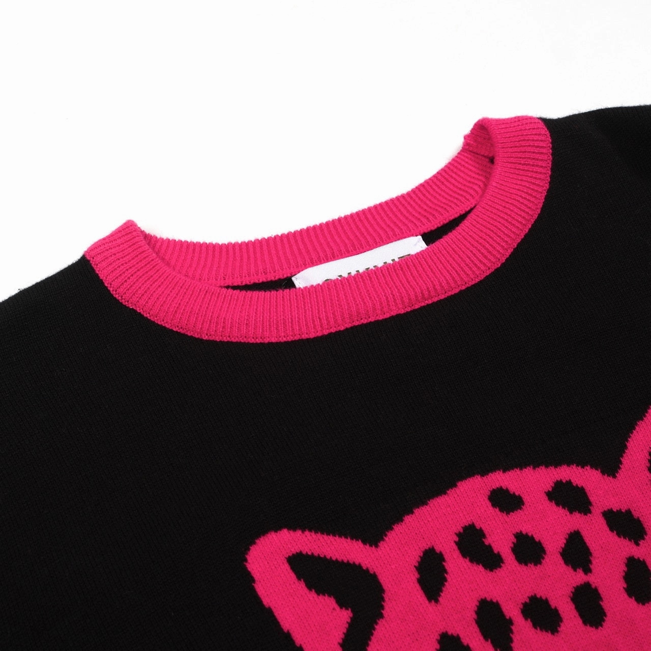 Knitwear Trends Fall 2024 Women's black leopard jacquard vintage knitwear