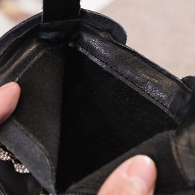 MOF Kids girls boots autumn winter chelsea ankle boots kids metal chain rhinestone Cody James Pirarucu Boots