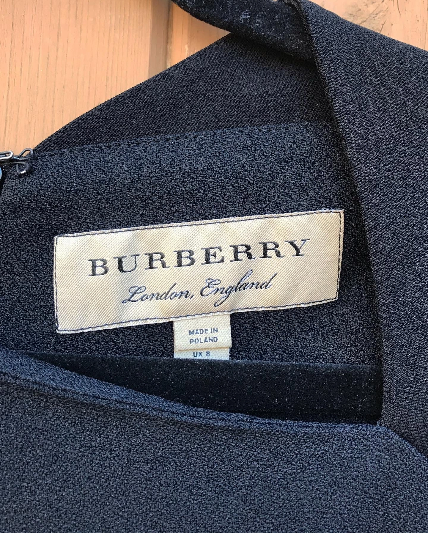 BURBERRY London Crepe 3/4 Sleeve Asymmetrical Neckline Fitted Midi Dress Midi Dress Cut Out