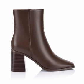 Liliah Ankle Boots - Chocolate Brown Ankle Pants Boots