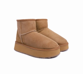 Urban UGG UGG Boots Australian Made Sheepskin Wool Ankle Mini Platform Timb Boots