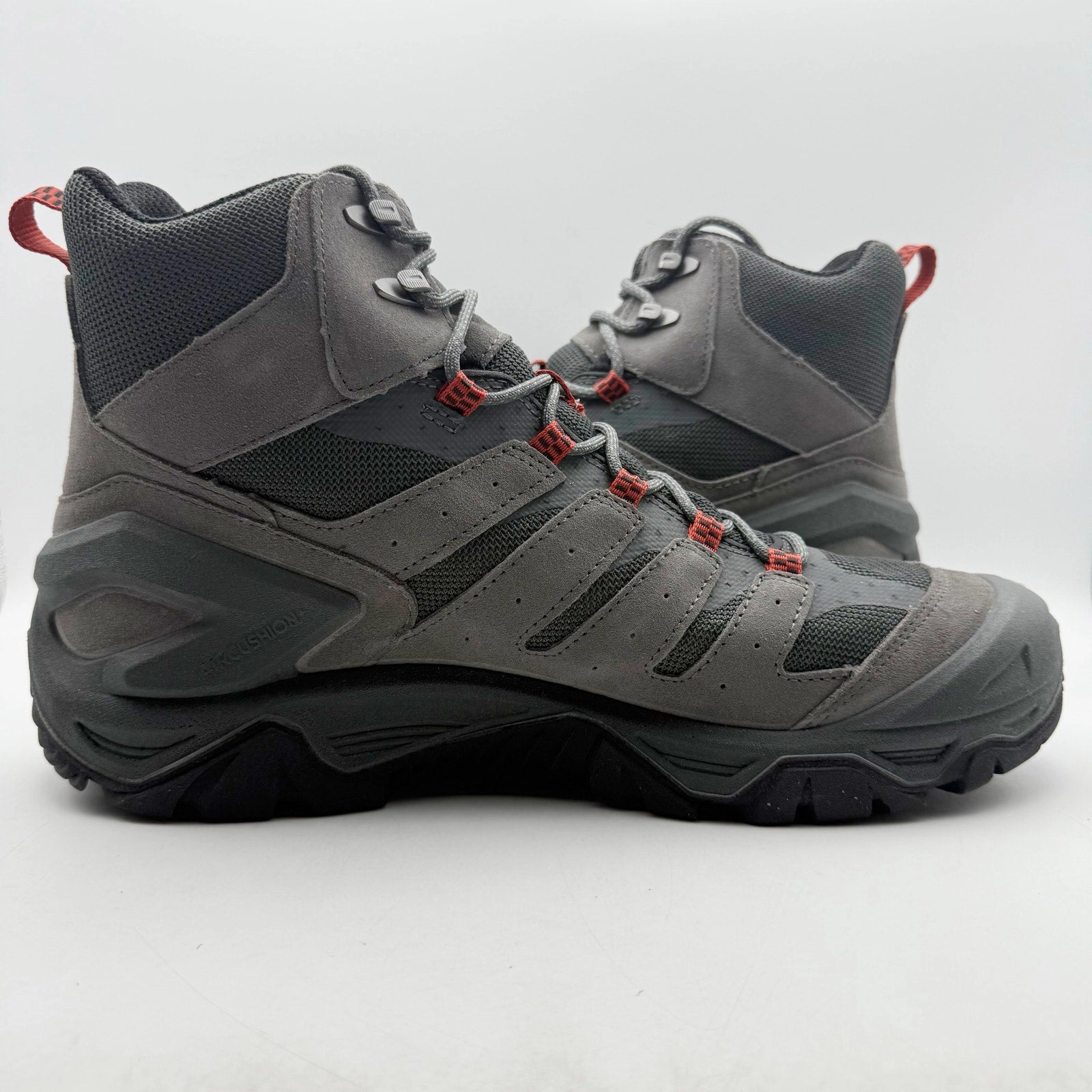 Sam's Club Eddie Bauer Hiking Boots Merrell Mens Strongbound Mid Hiking Boots US 14 M Grey Charcoal Waterproof NIB
