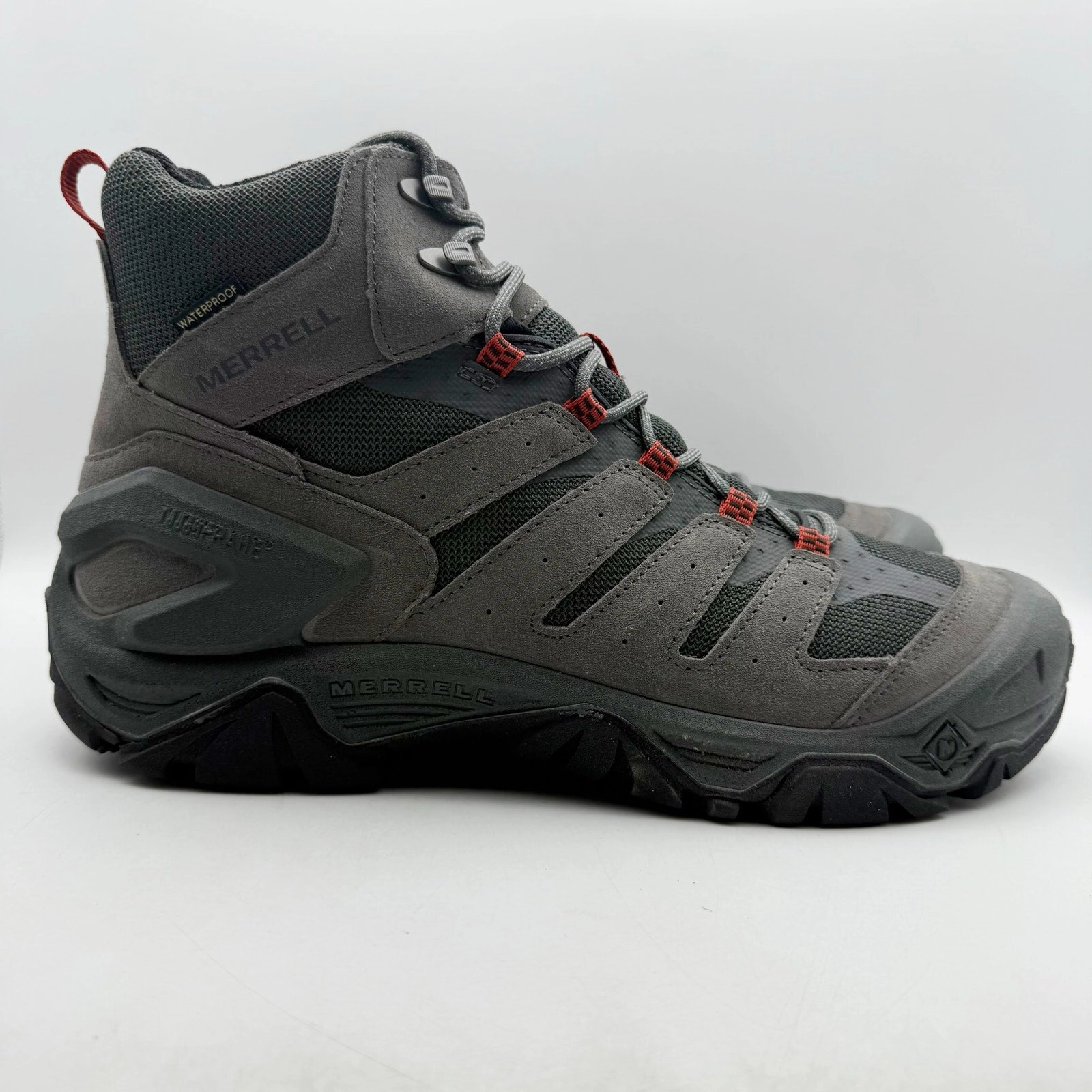 Pacific Trail Rainier Hiking Boot Merrell Mens Strongbound Mid Hiking Boots US 14 M Grey Charcoal Waterproof NIB