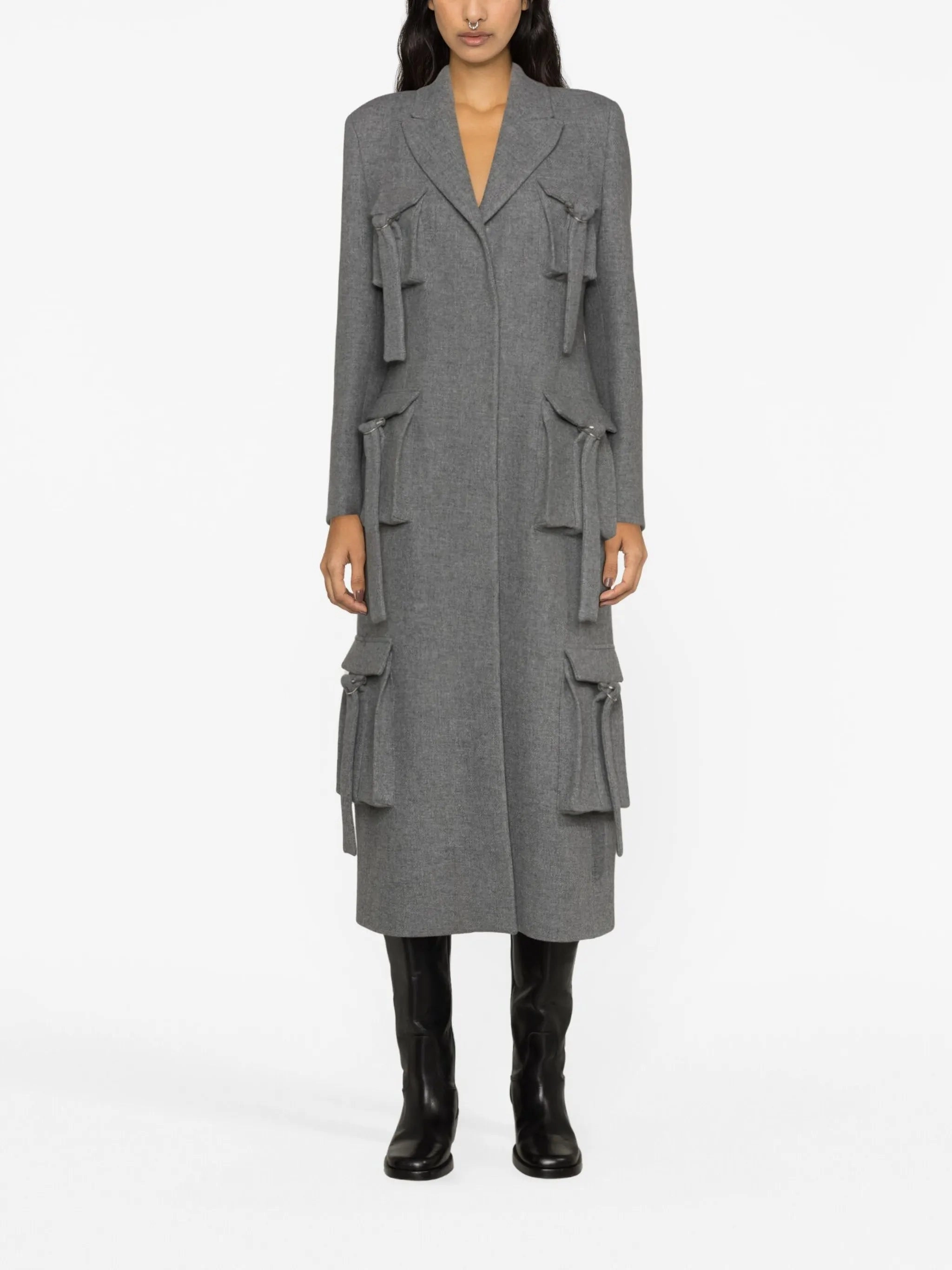 Sports Coats And Jackets buckle-embellished wool-blend coat