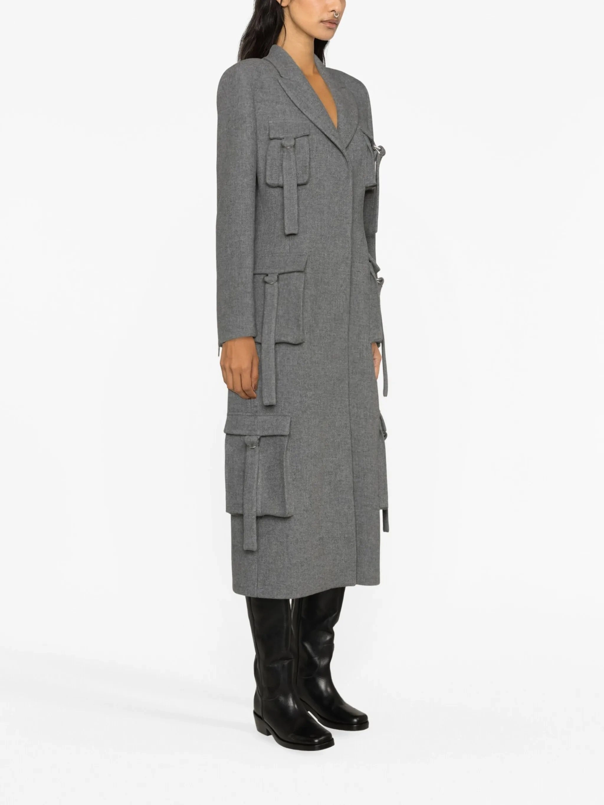 buckle-embellished wool-blend coat Macy's Winter Coats