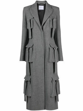 buckle-embellished wool-blend coat Winter Coats For Nyc